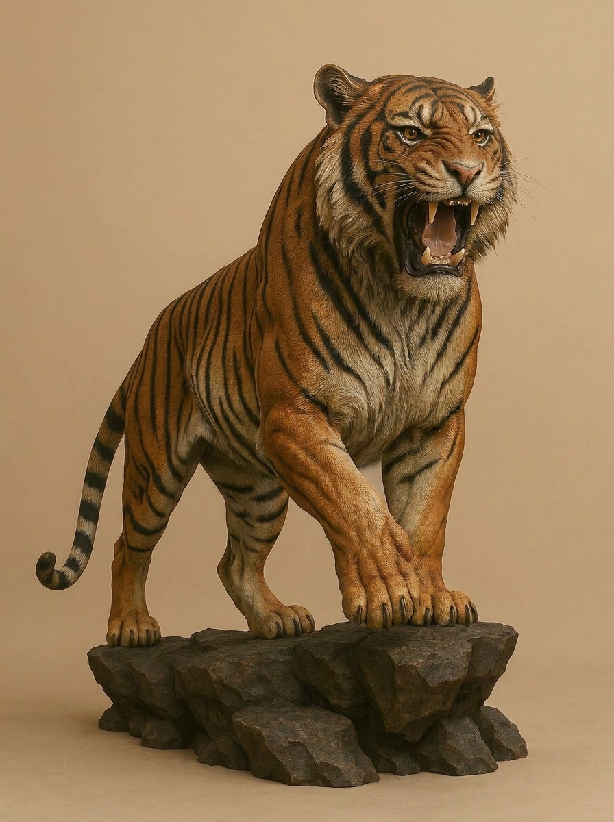 Monumental Tiger Sculpture — Tadoba Van Bhavan